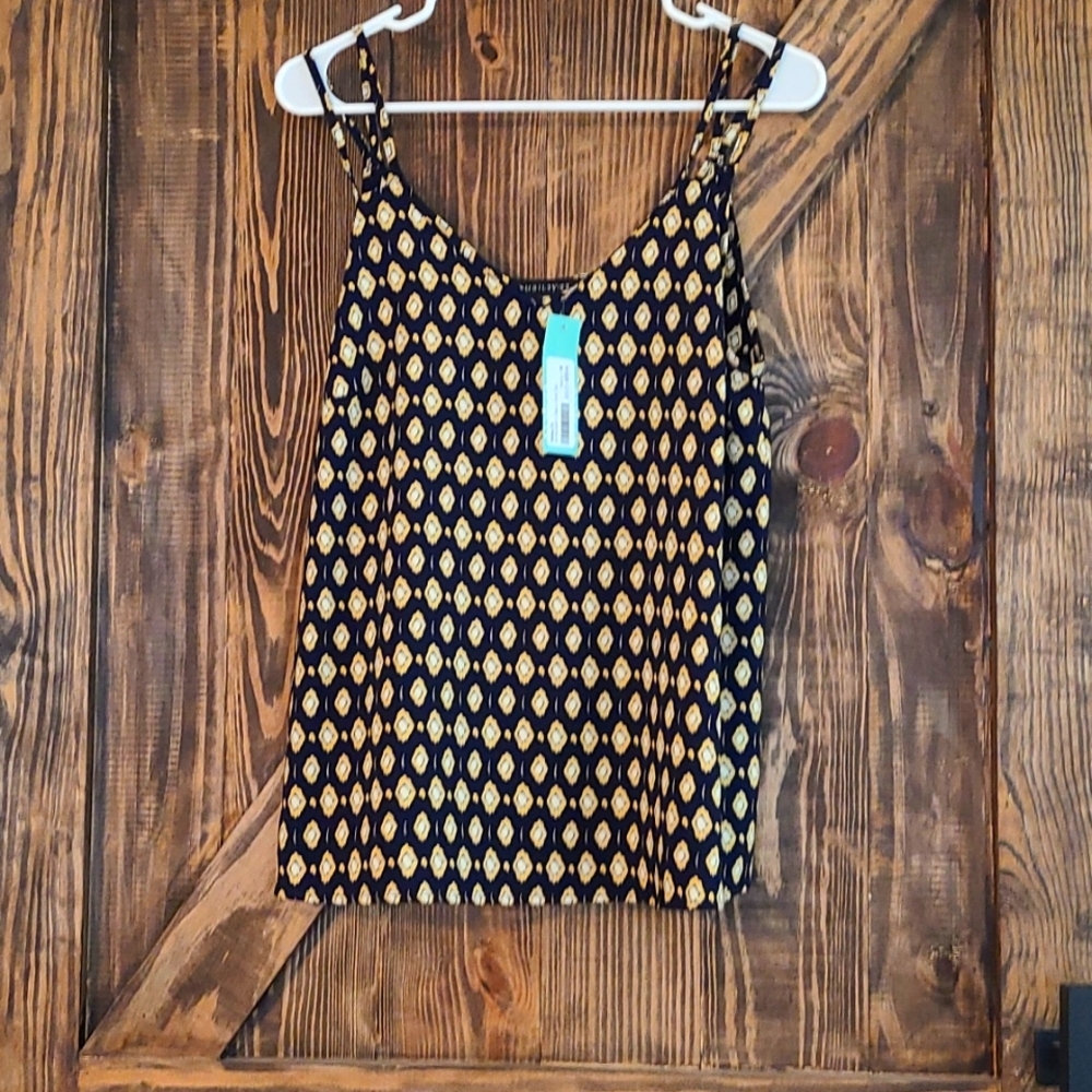 Navy and Gold patterned tank